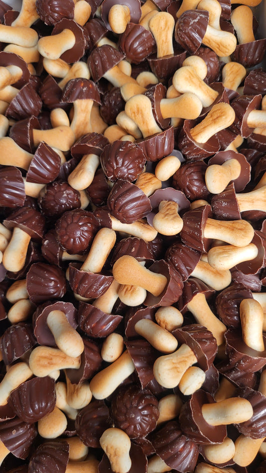 Champignons chocolat lait par 15